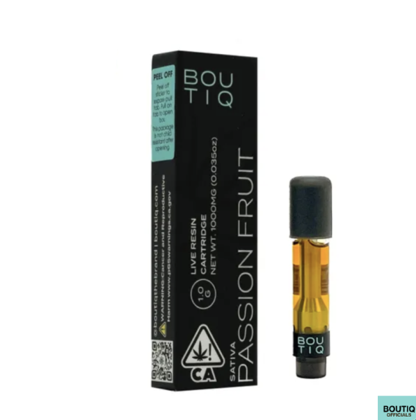 Boutiq Carts Passion Fruit, Live Resin Cartridge 1-Gram (sativa) Boutiq