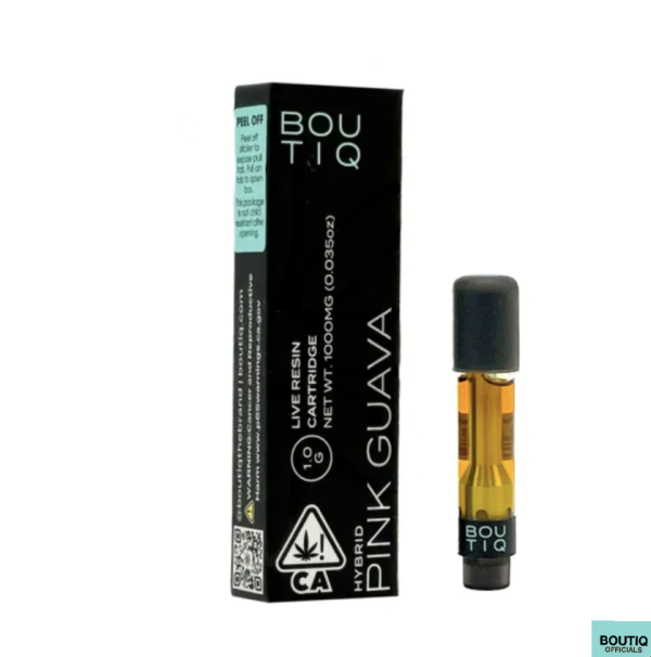 Boutiq Carts Pink Guava, Live Resin Cartridge 1-Gram (hybrid) Boutiq