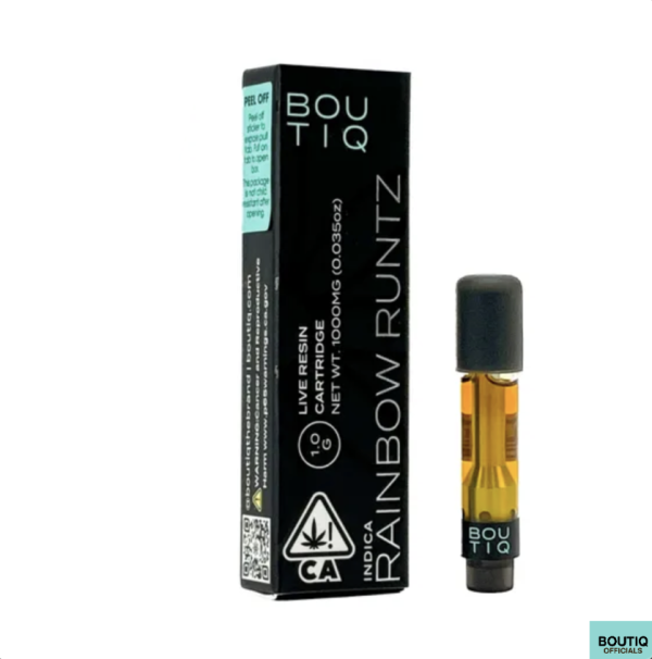 Boutiq Carts Rainbow Runtz, Live Resin Cartridge 1-Gram (indica) Boutiq