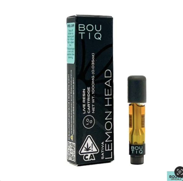 Boutiq Carts Lemon Head, Live Resin Cartridge 1-Gram (sativa) Boutiq