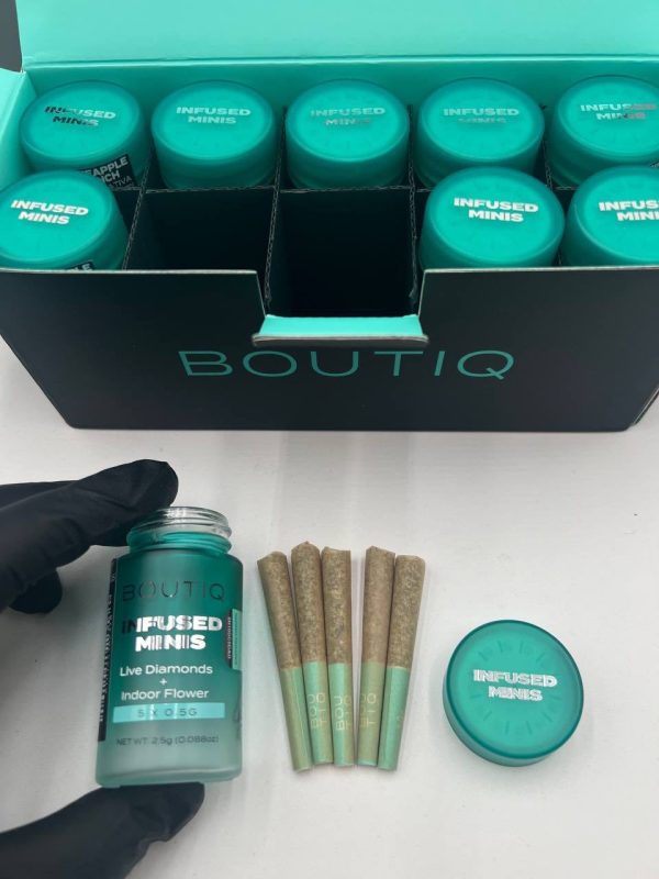 Boutiq Infused Minis Live Diamonds + Indoor Flower 5PK 0.5G, 2.5G Boutiq